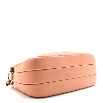 Chanel Calfskin Quilted Crown CC Double Zip Bag Beige 4 of 10