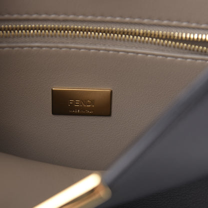 Fendi Vitello Tahiti Burro Medium Peekaboo Iconic Essentially Satchel Black Corda 8 of 13