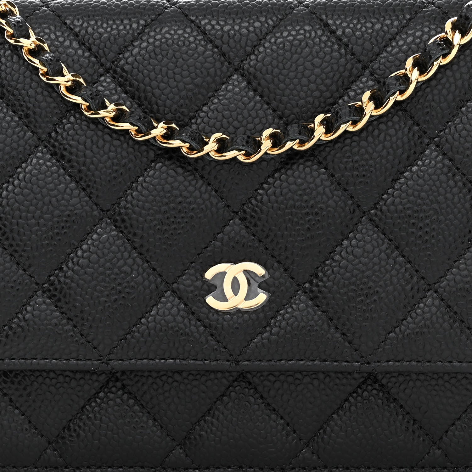 Chanel Caviar Quilted Wallet On Chain WOC Black 9 of 12