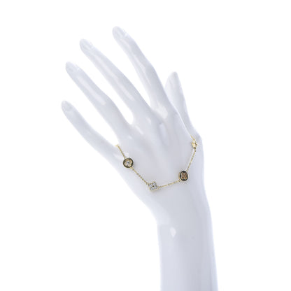 Louis Vuitton Brass Crystal Flower Bracelet 2 of 5