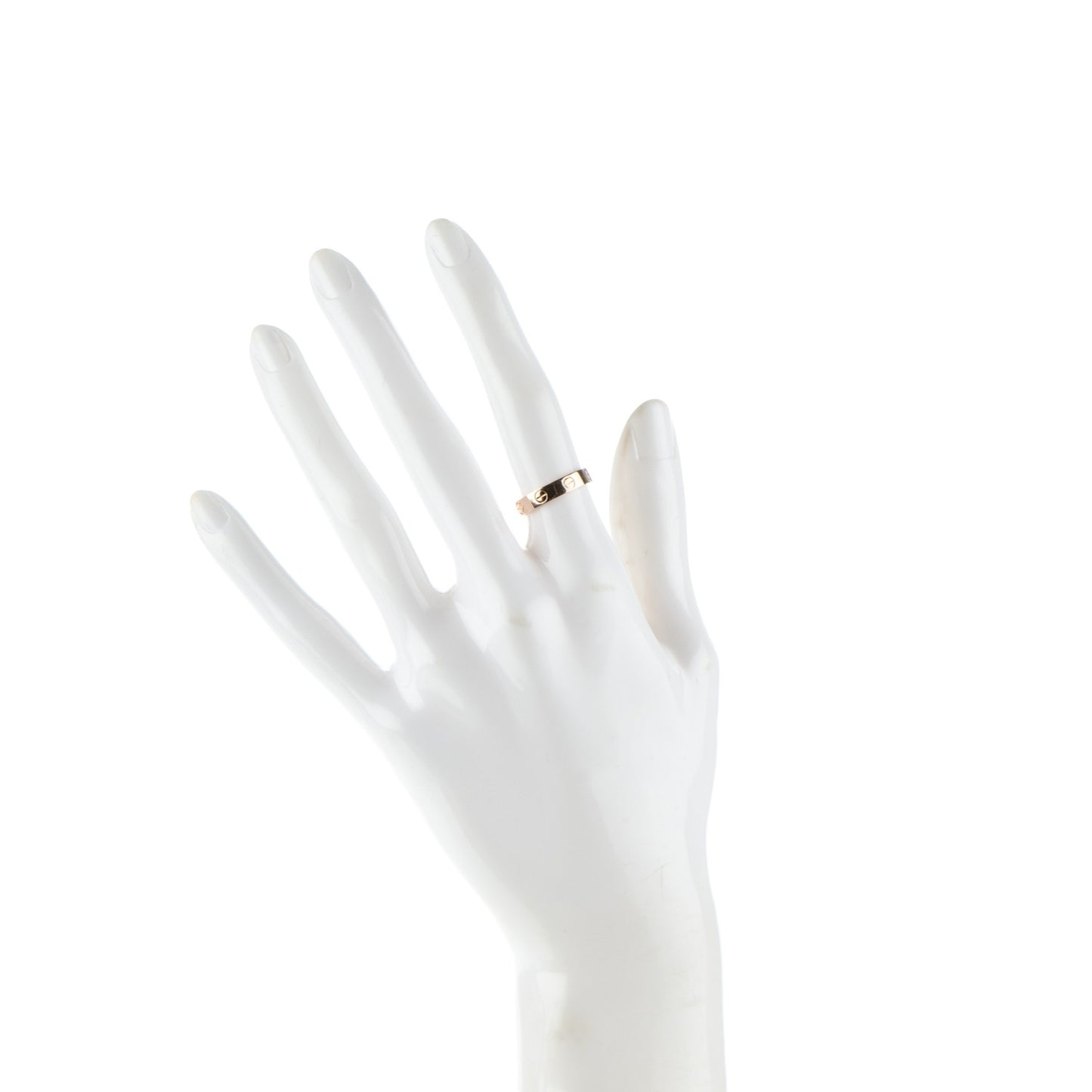 18K Pink Gold 3.5mm LOVE Wedding Band Ring 50 5.25