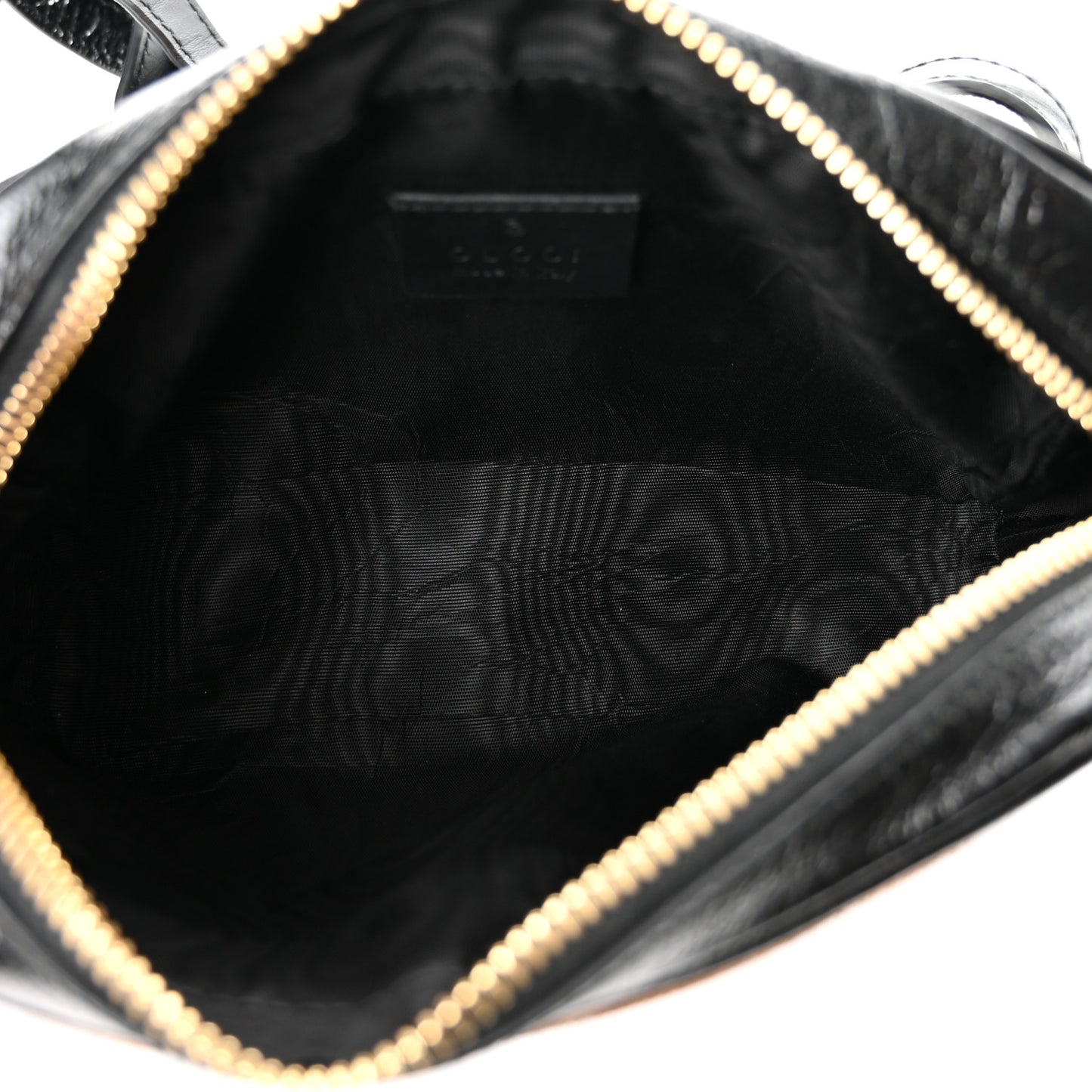 Suede Patent Web Mini Ophidia Shoulder Bag Nocciola Black