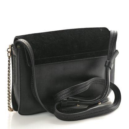 Chloe Suede Calfskin Small Faye Shoulder Bag Black 3 of 9