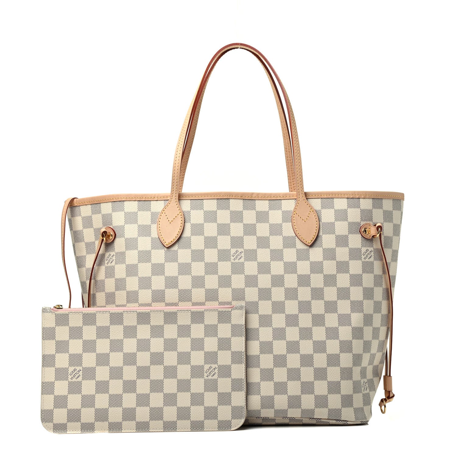 Louis Vuitton Damier Azur Neo Neverfull MM Rose Ballerine 1 of 10