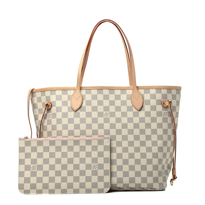 Louis Vuitton Damier Azur Neo Neverfull MM Rose Ballerine 1 of 10