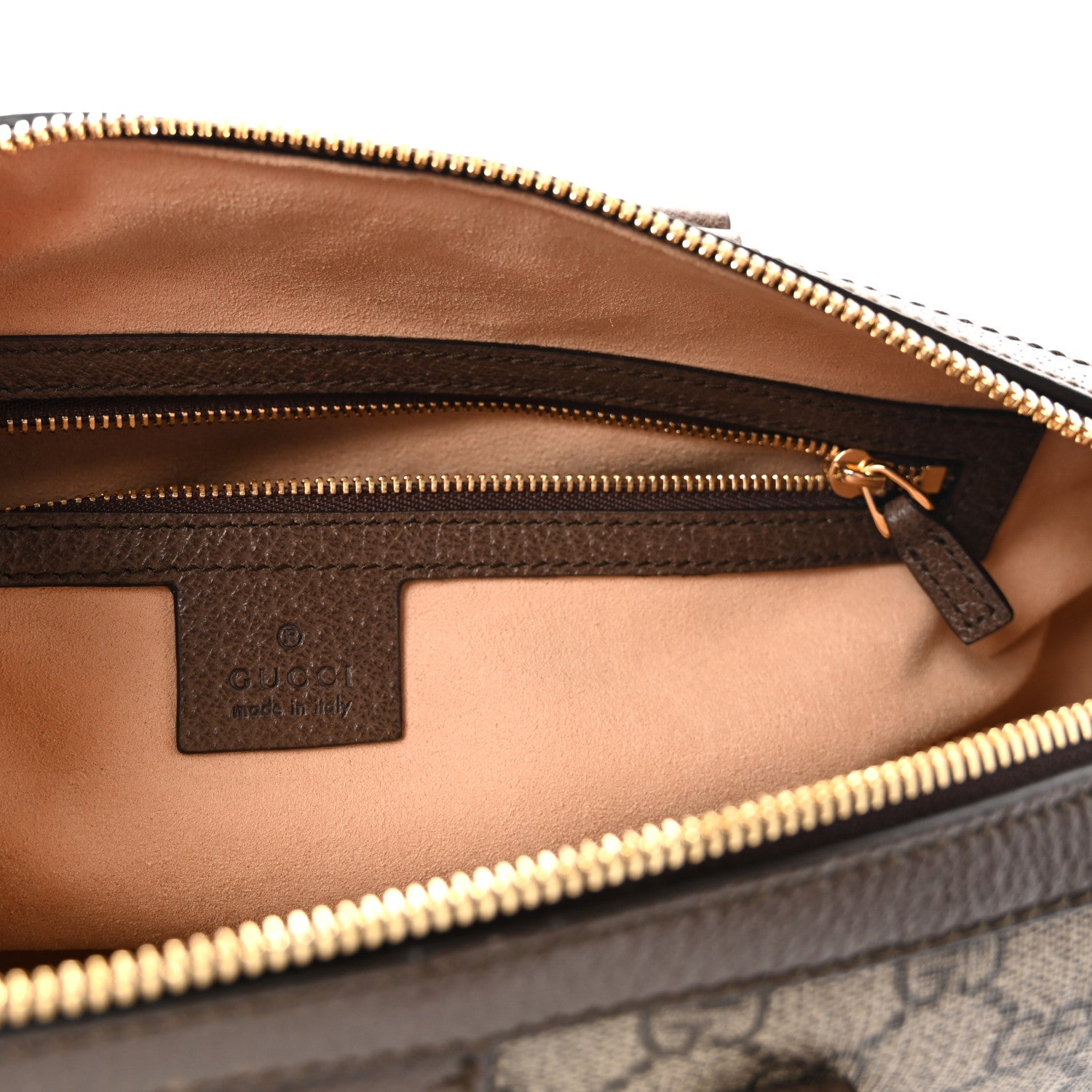 Gucci GG Supreme Monogram Web Medium Ophidia Boston Brown 6 of 10