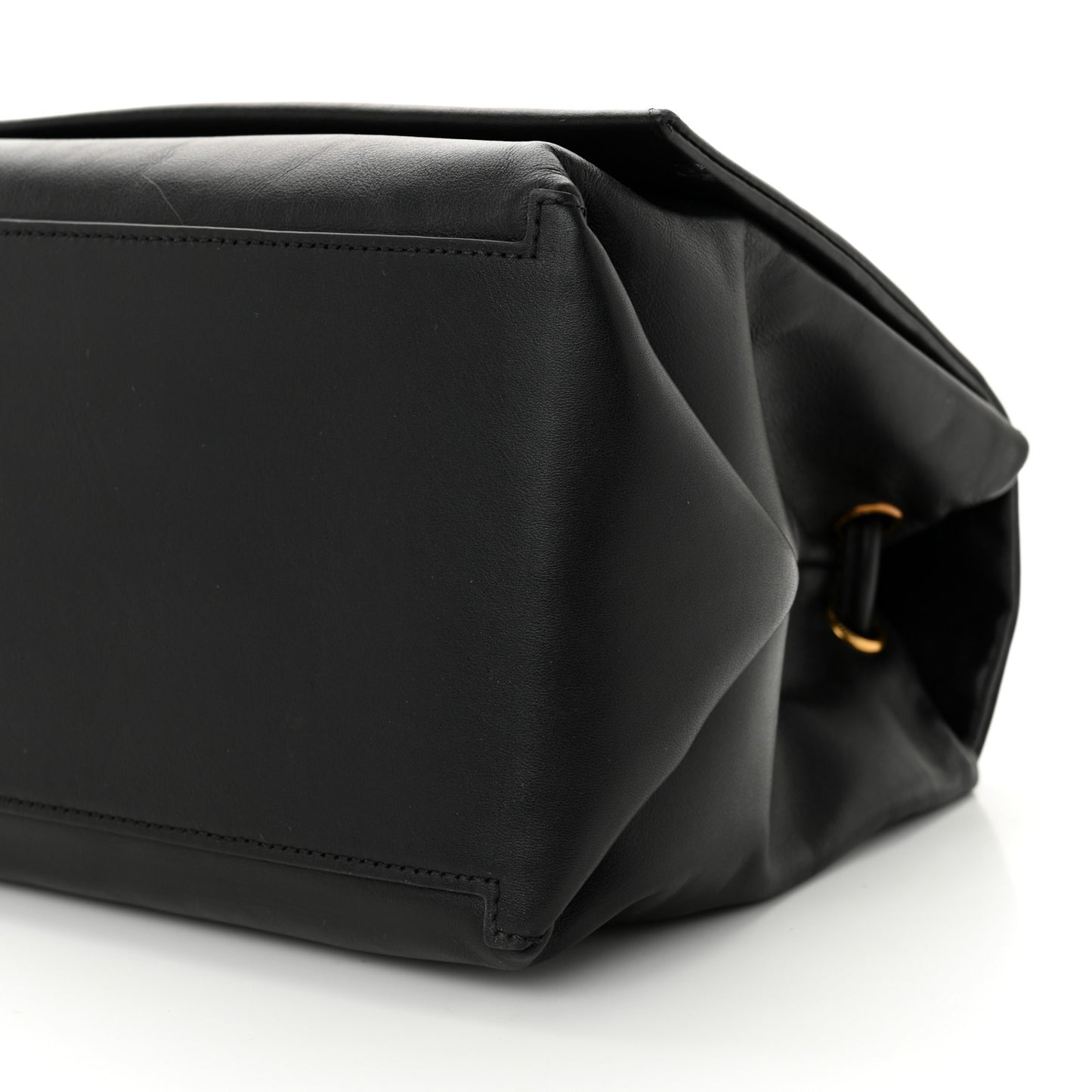 Calfskin Large Dual Shoulder Bag Black