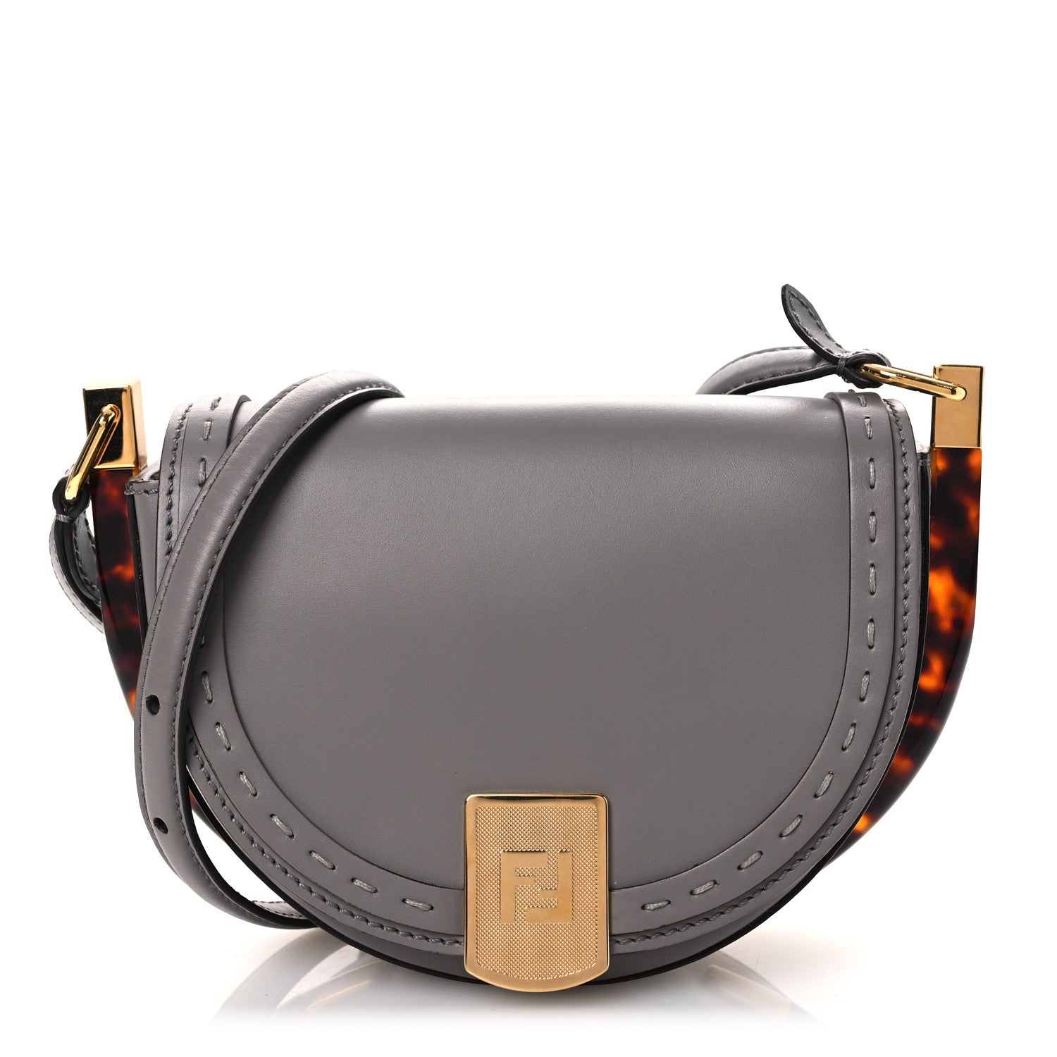 Fendi Vitello King Plexiglass Moonlight Shoulder Bag Moon 1 of 11