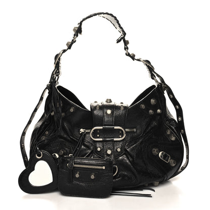 Balenciaga Agneau Arena Medium Le Cagole Shoulder Bag Black 4 of 13