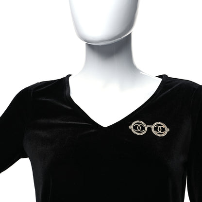 Chanel Crystal CC Sunglasses Brooch Silver 2 of 5