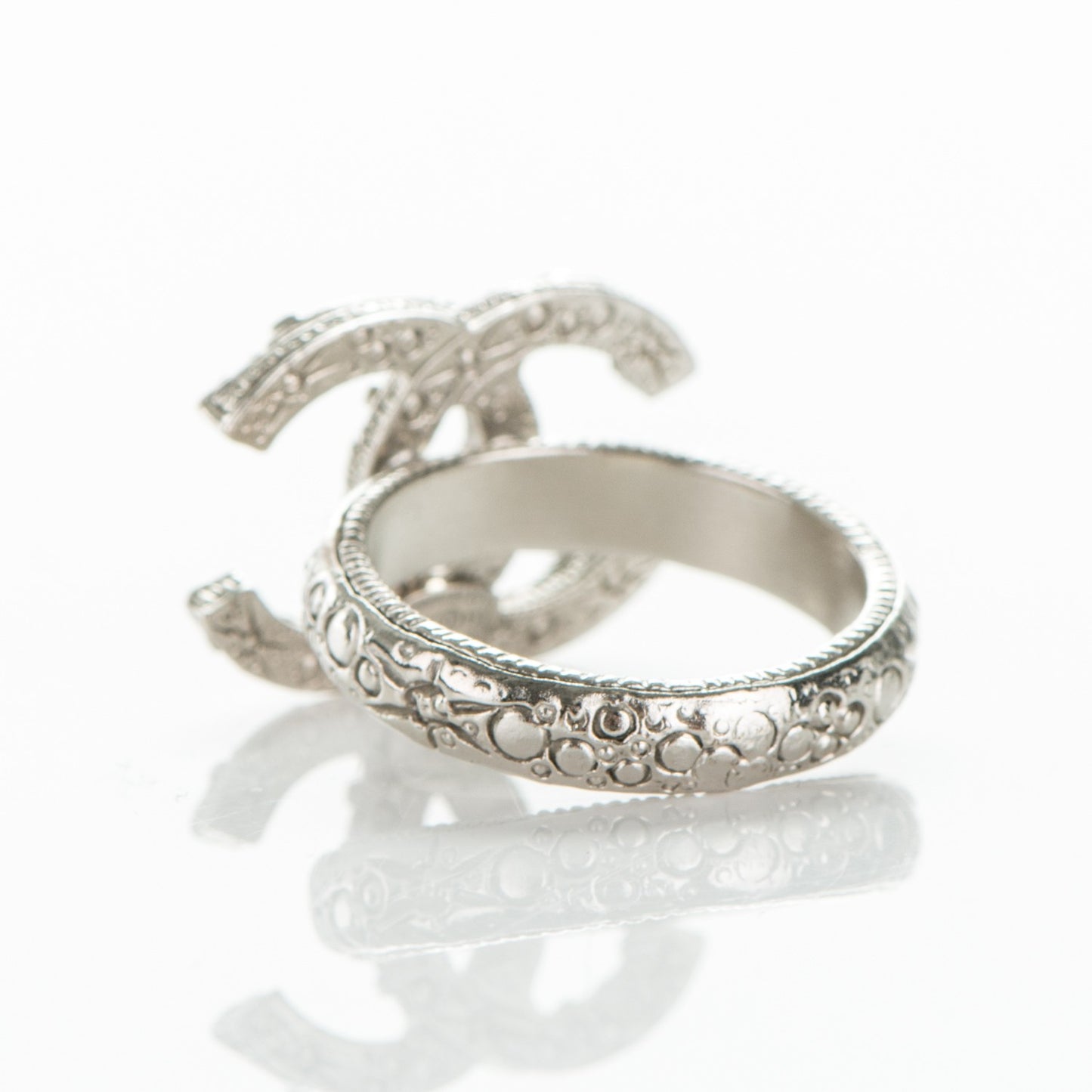 Crystal CC Ring 52 6.5 Silver