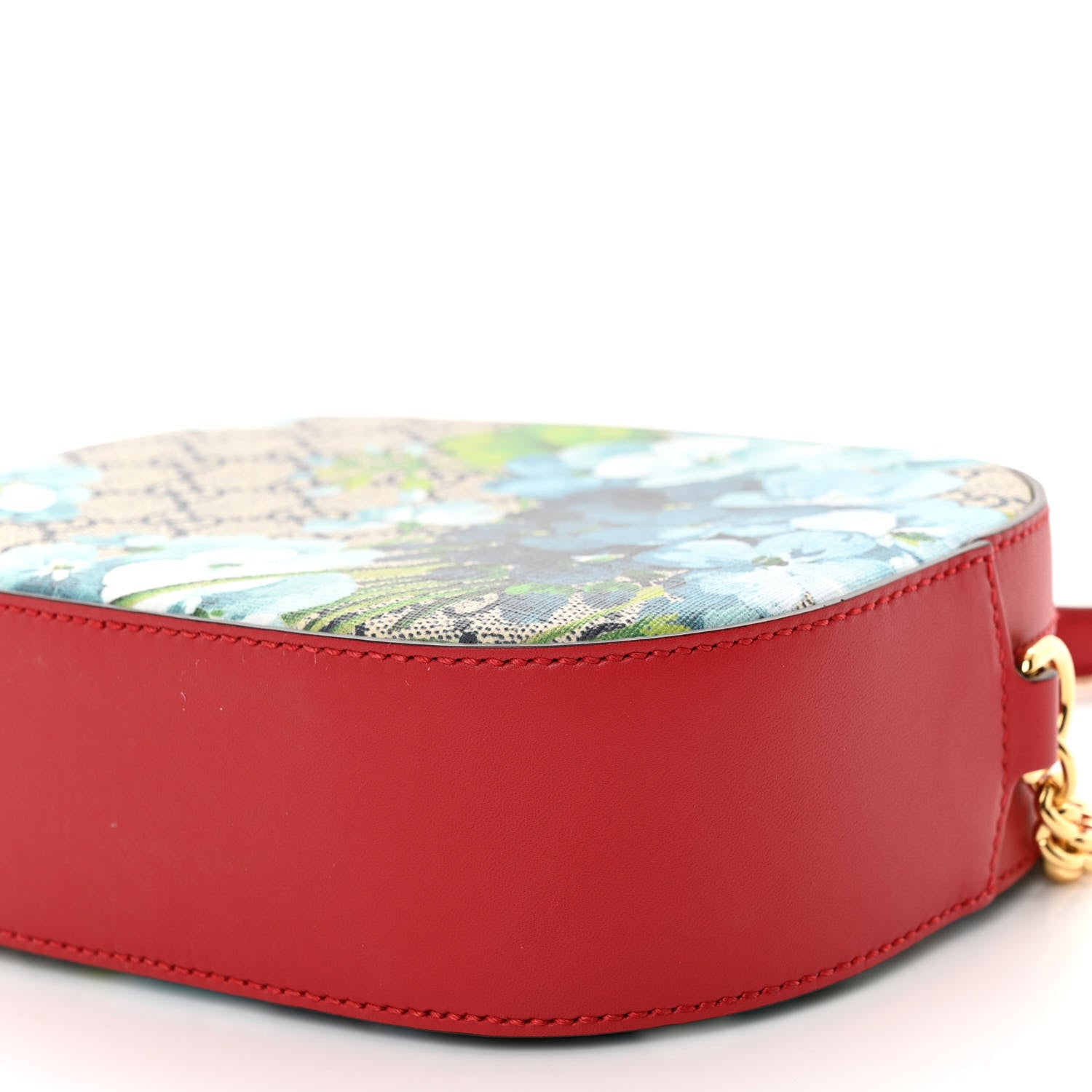 Gucci GG Supreme Monogram Blooms Mini Chain Shoulder Bag Beige Blue Navy Hibiscus Red 10 of 10