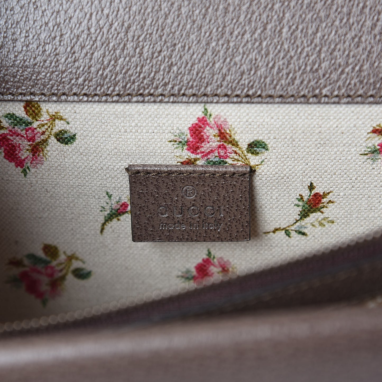 Calfskin Web Floral Embroidered Medium Dionysus Shoulder Bag New Acero