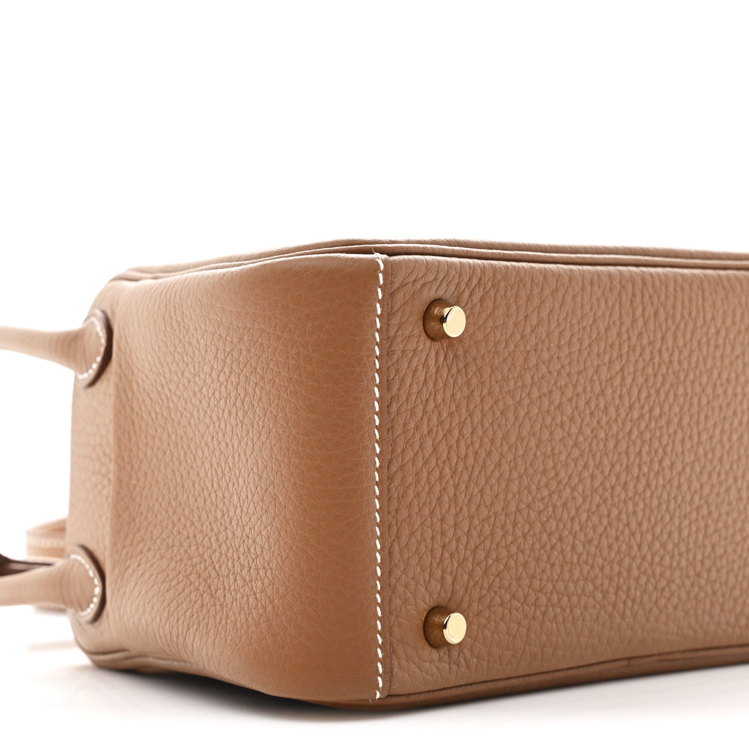 Hermes Taurillon Clemence Mini Lindy 20 Gold 9 of 11