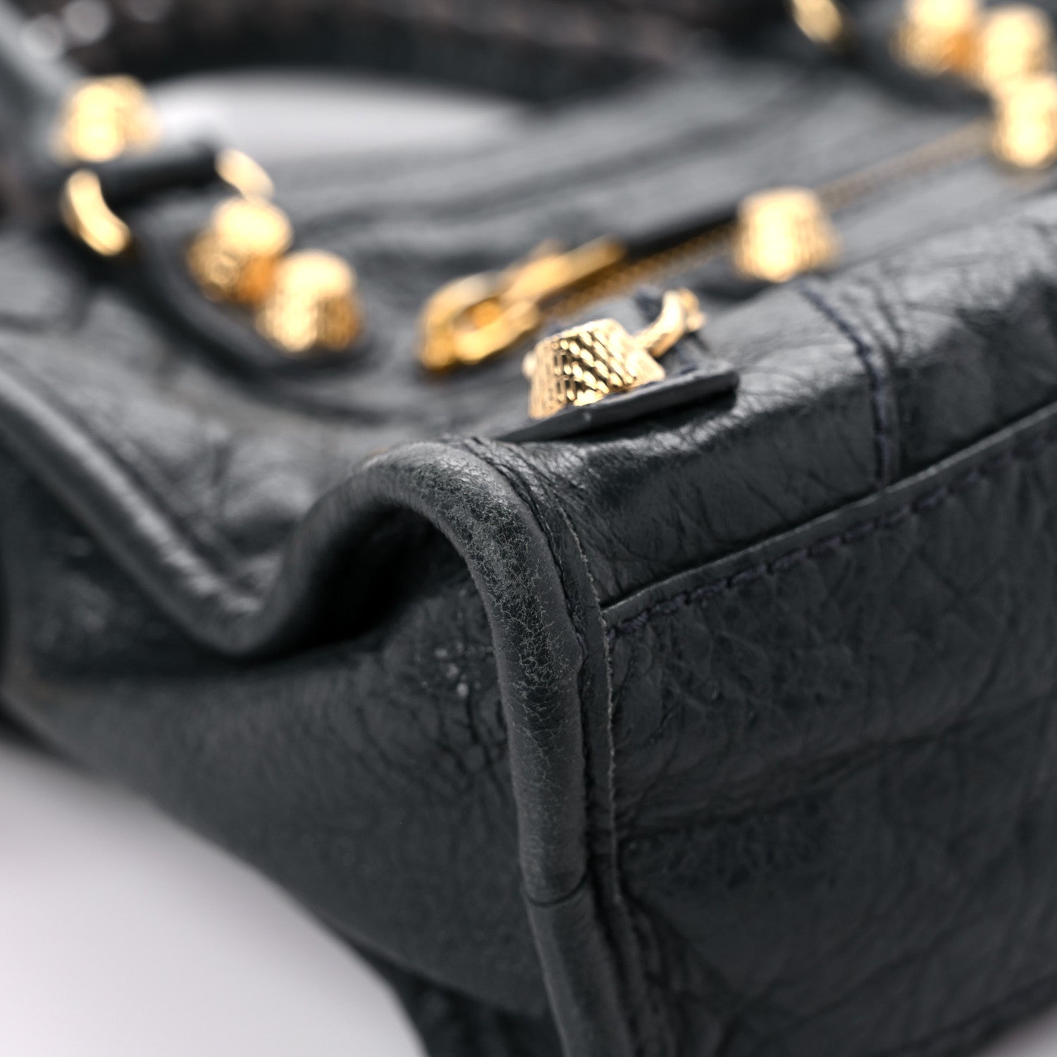 Balenciaga Agneau Giant 12 Gold Hardware Mini City Anthracite 8 of 14