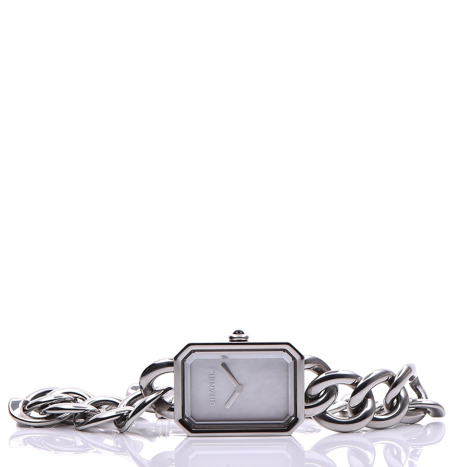 Chanel Stainless Steel Mother of Pearl 20mm Chain Premiere Quartz Watch 3 of 8