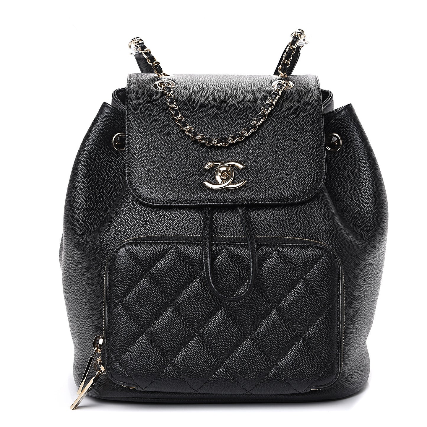 Caviar Quilted Business Affinity Backpack Black