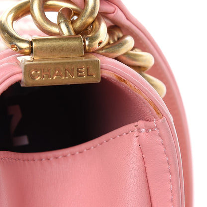 Chanel Fabric Chevron Braided Medium Boy Flap Light Pink Ivory 10 of 10