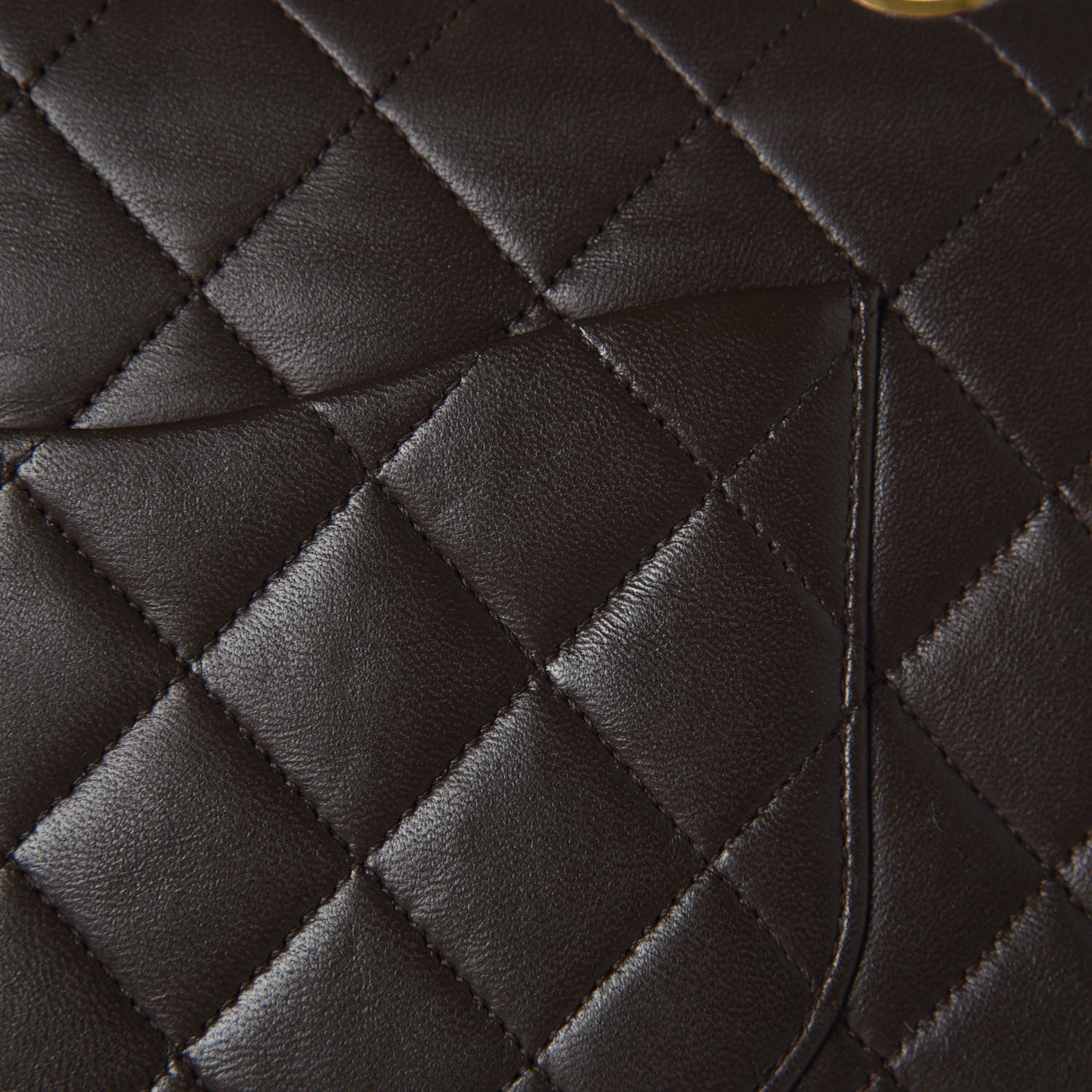 Chanel Lambskin Quilted Medium Double Flap Brown 11 of 13