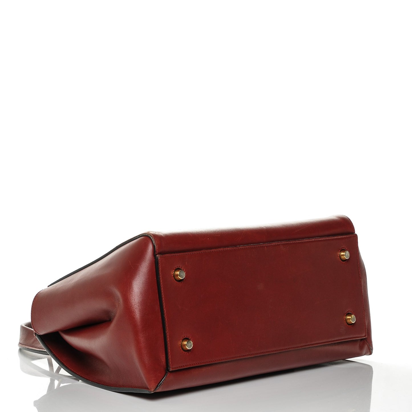 Smooth Calfskin Medium Edge Shoulder Bag Red
