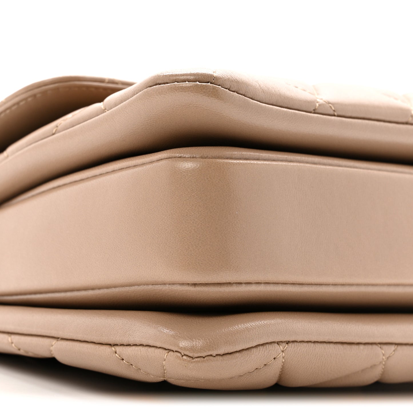 Lambskin Quilted Small Trendy CC Dual Handle Flap Bag Beige