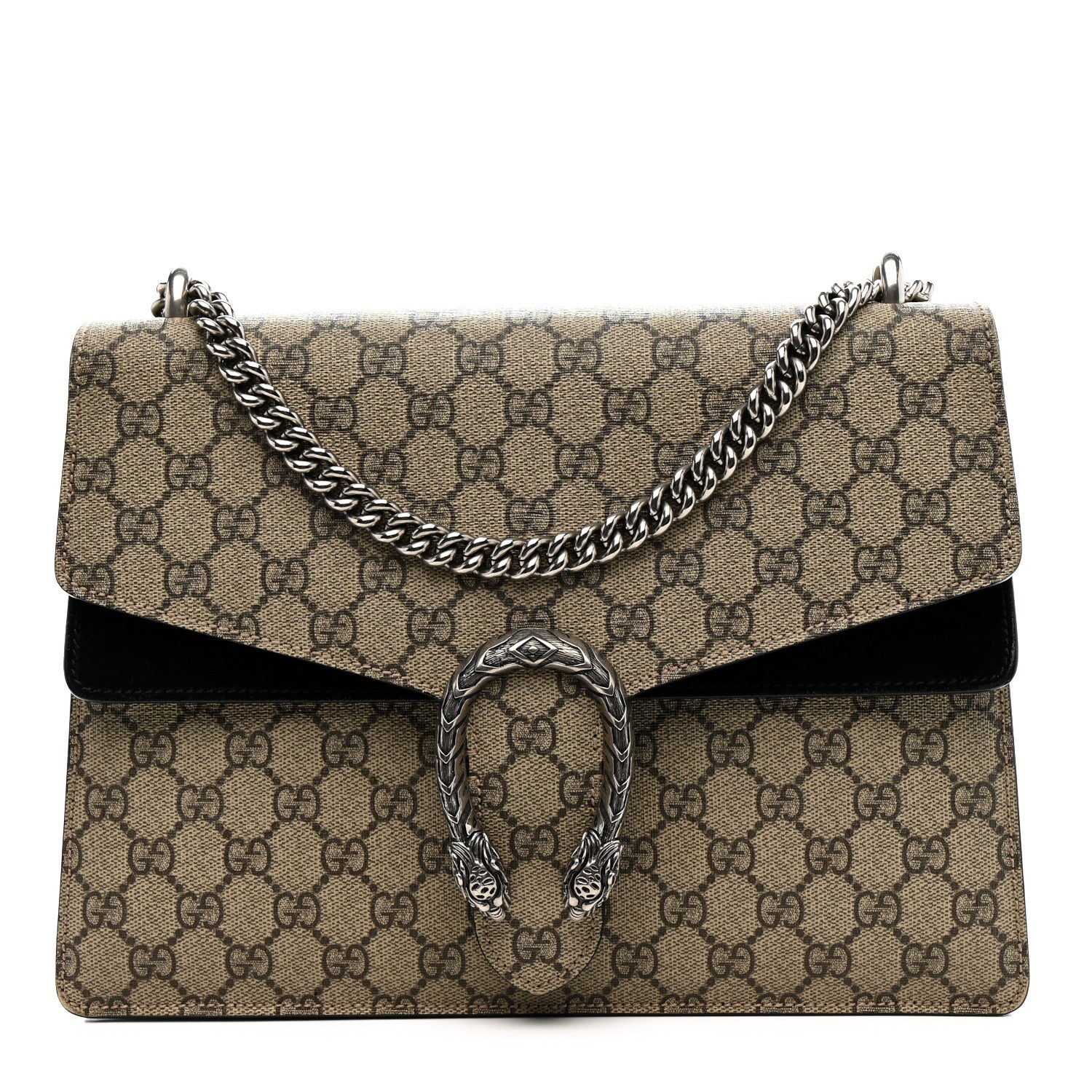 Gucci GG Supreme Monogram Medium Dionysus Shoulder Bag Black 1 of 21