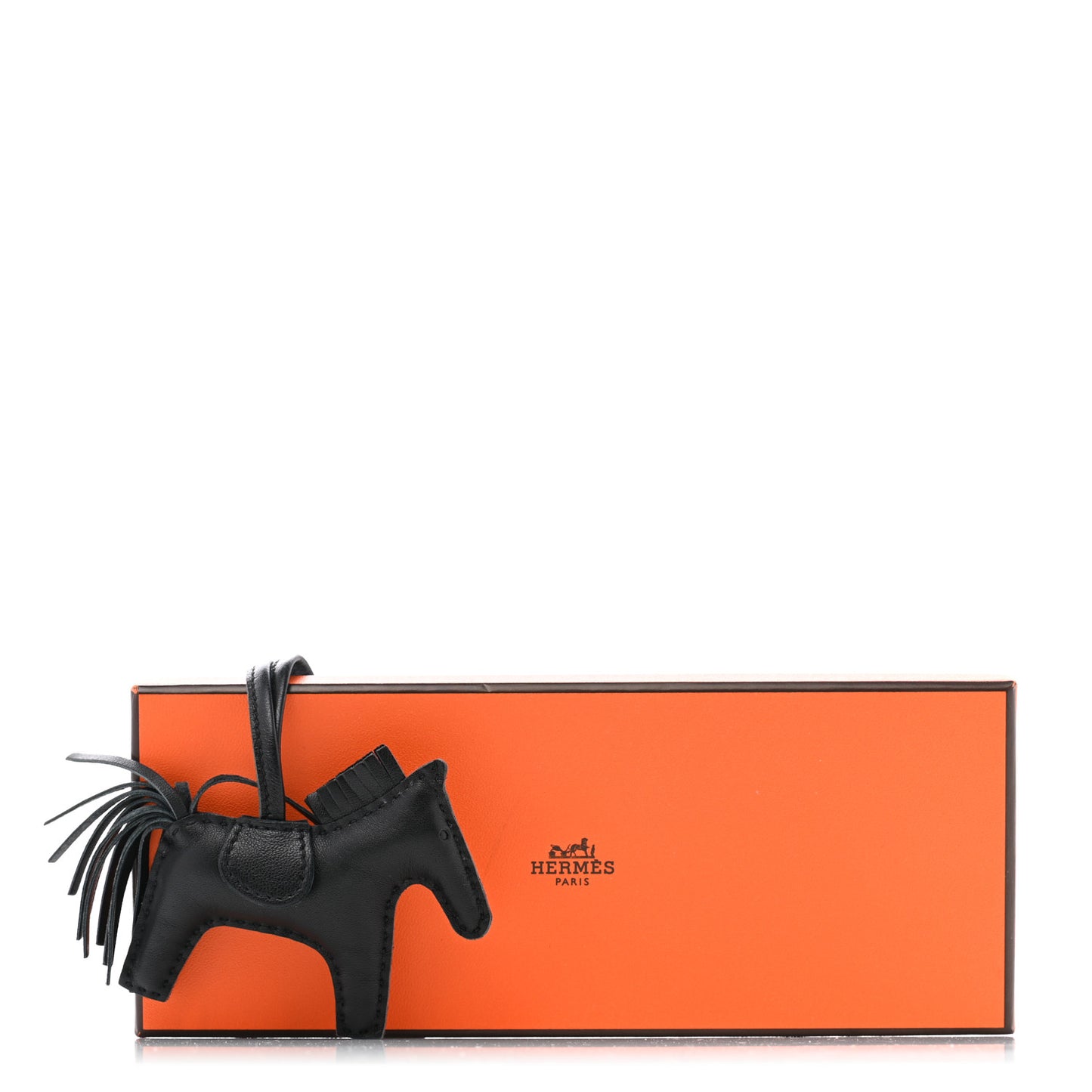 Milo Lambskin Grigri Rodeo Horse Bag Charm PM So Black