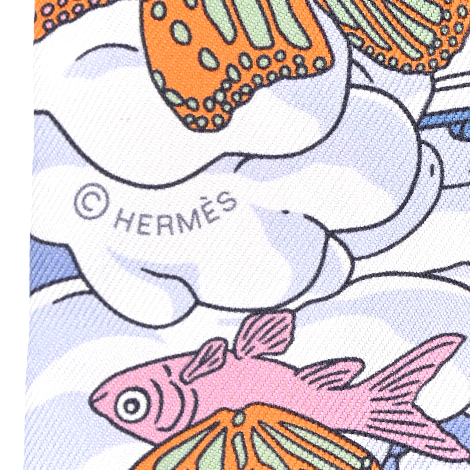 Hermes Silk Sur Mon Nuage Twilly Bleu Black Mauve 3 of 4