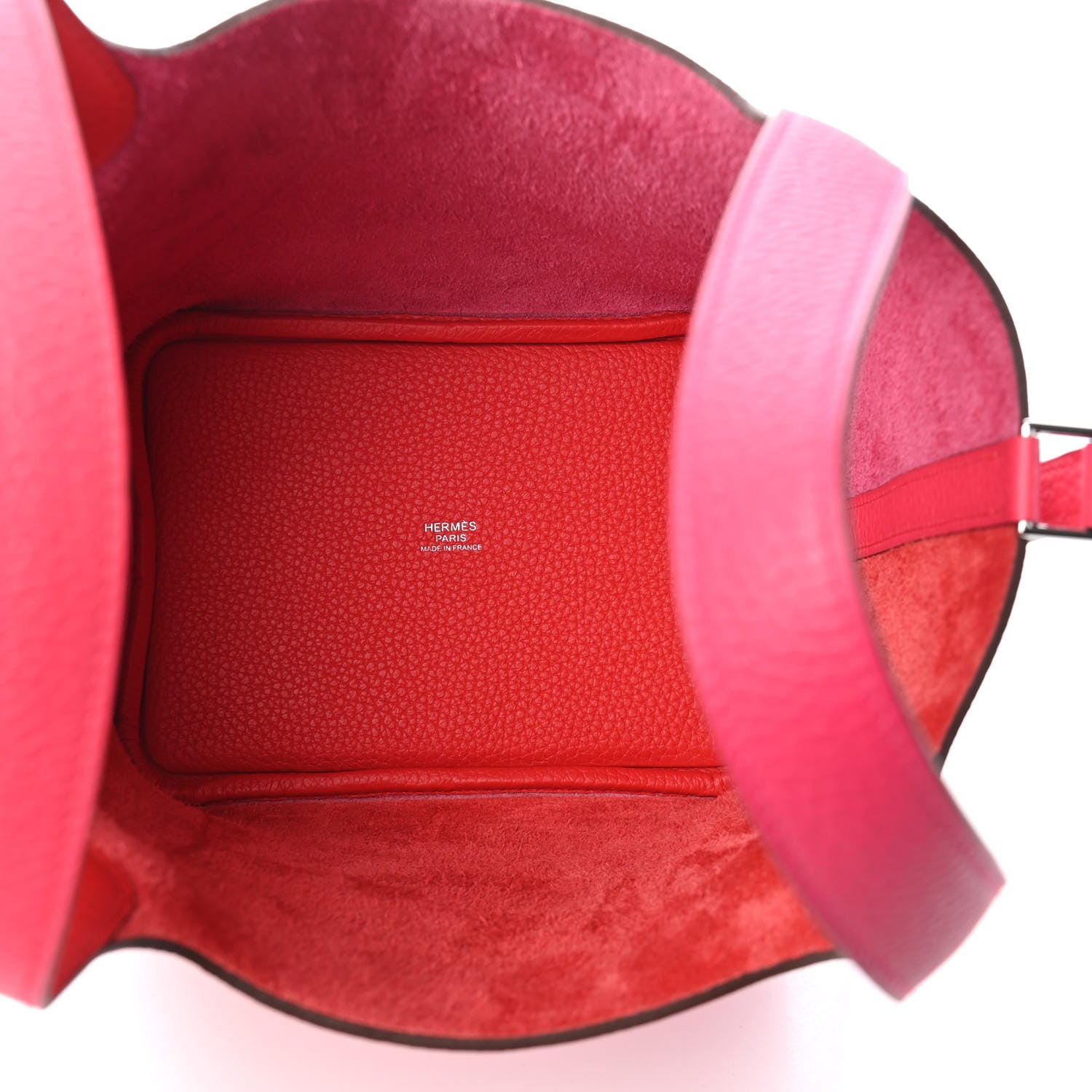 Hermes Taurillon Clemence Tri-Color Picotin Lock 18 PM Rose Extreme Rose Mexico Rouge De Coeur 5 of 9