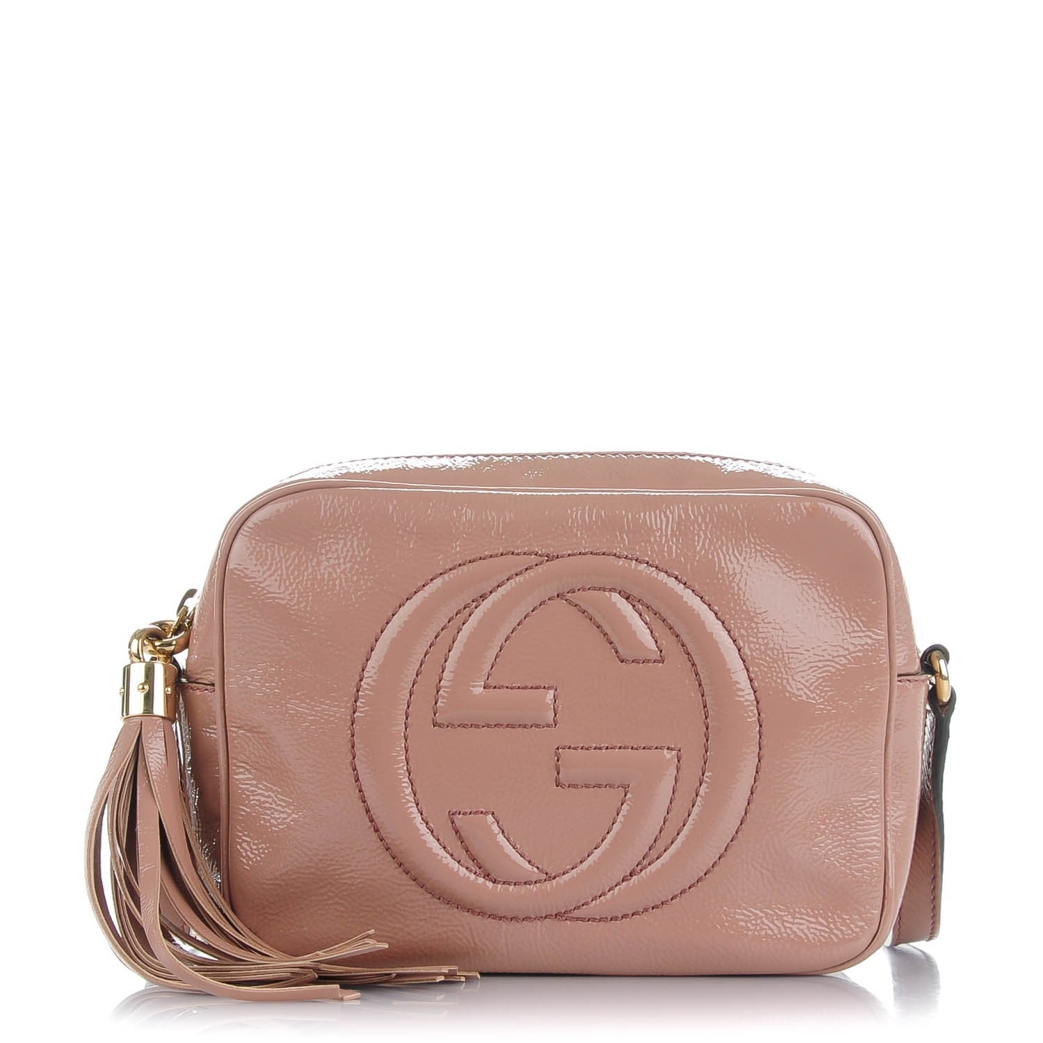 Gucci Vernice Naplack Small Soho Disco Bag Dark Cipria 1 of 7
