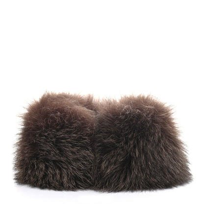 Hermes Fox Fur Silk Muffler Collar 1 of 7