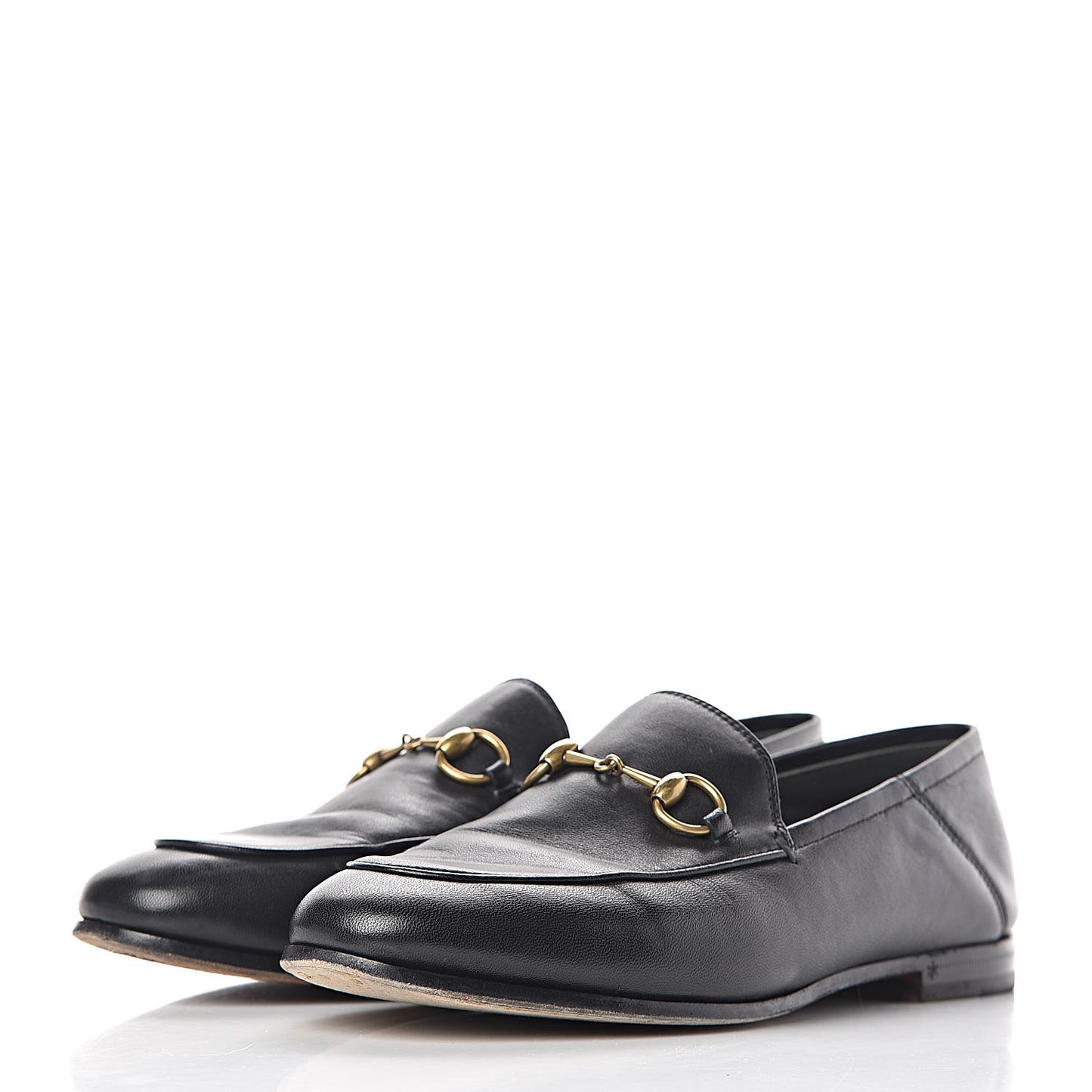 Lambskin Womens Brixton Horsebit Loafers 37 Black