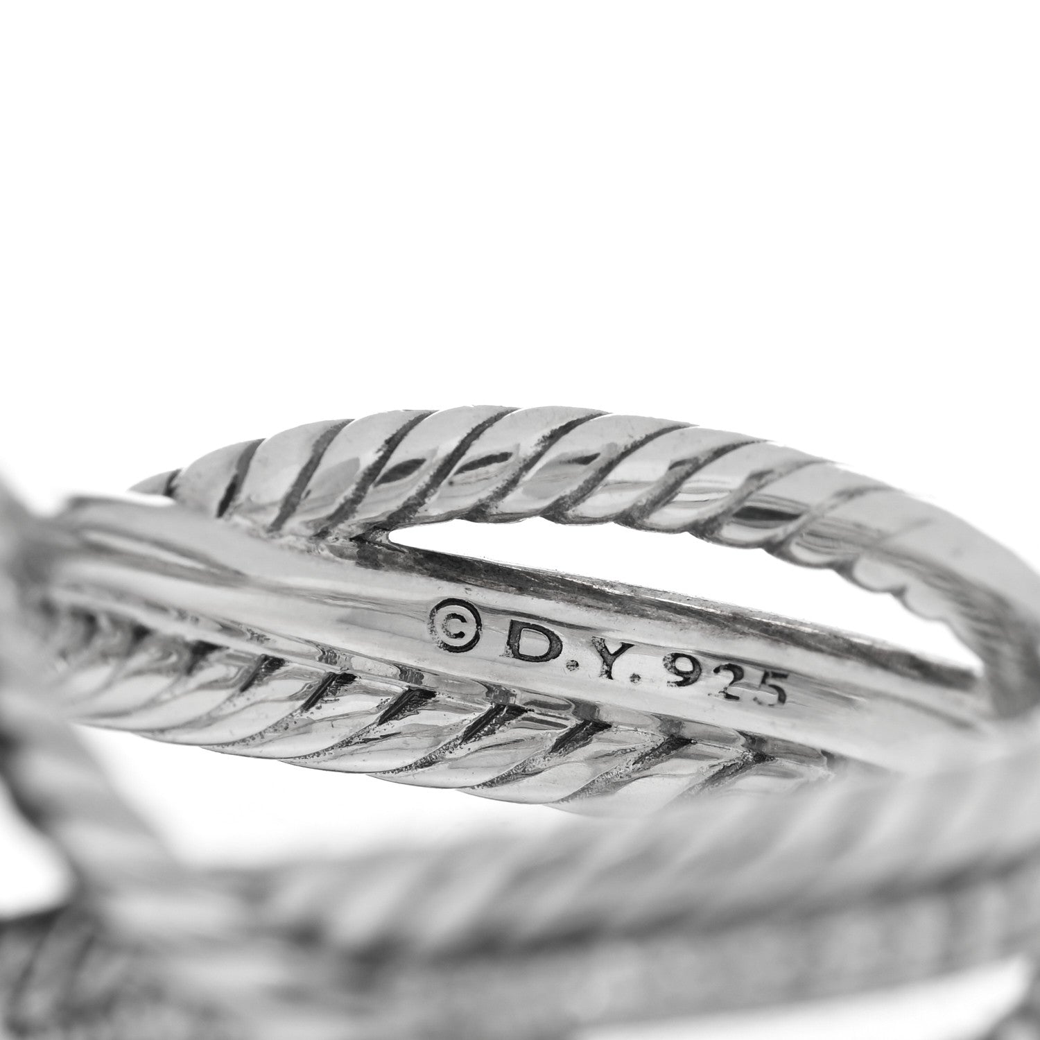 David Yurman Sterling Silver Diamond Black Onyx 15mm Cable Wrap Ring 50 5.25 4 of 4