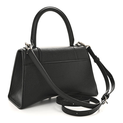 Balenciaga Grained Calfskin Small Hourglass Top Handle Bag Black 3 of 13