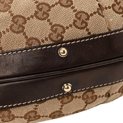 Gucci Monogram Large Biba Studded Hobo Dark Brown 13 of 16