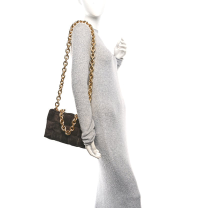 Bottega Veneta Suede Maxi Intrecciato Padded Chain Cassette Crossbody Bag Fondant 2 of 12