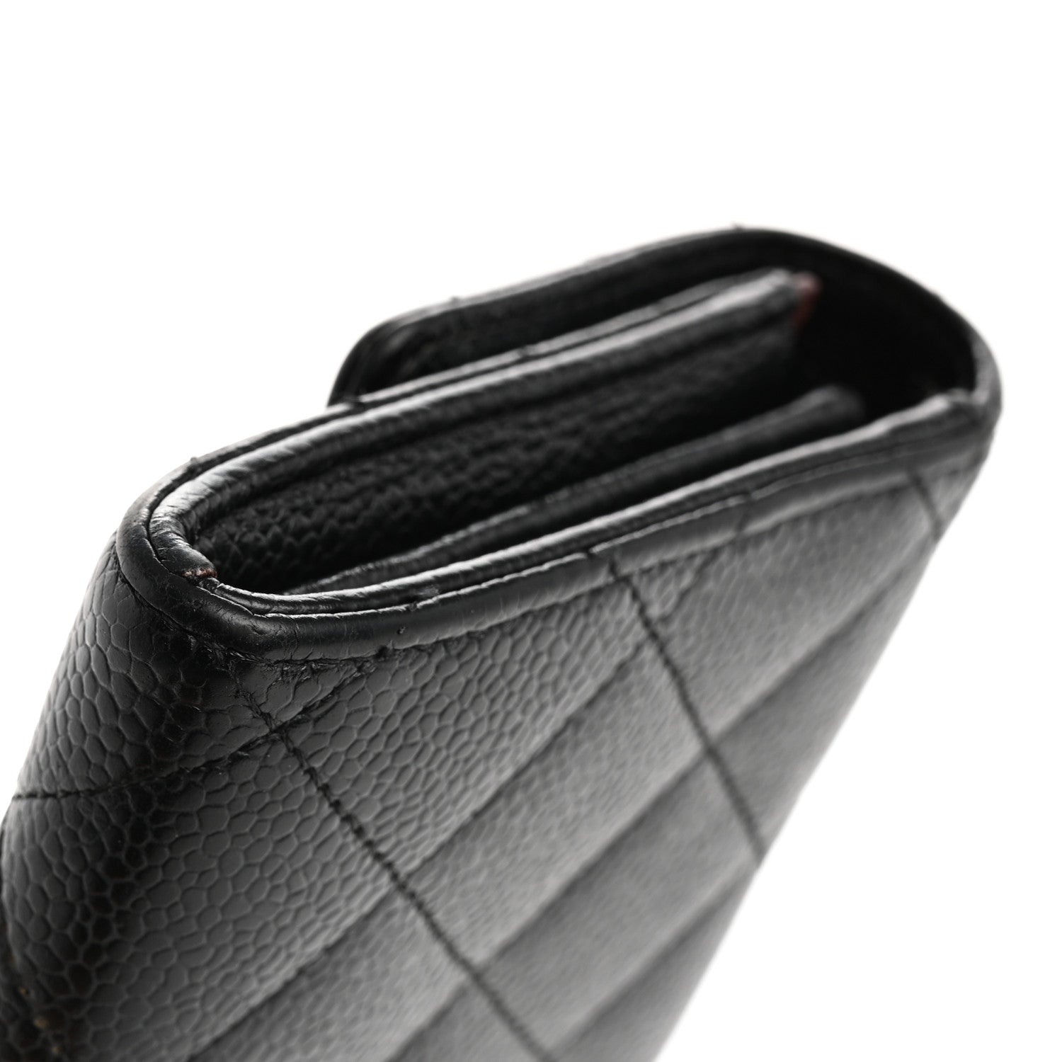 Chanel Caviar Quilted Large Gusset Flap Wallet Black 11 of 12