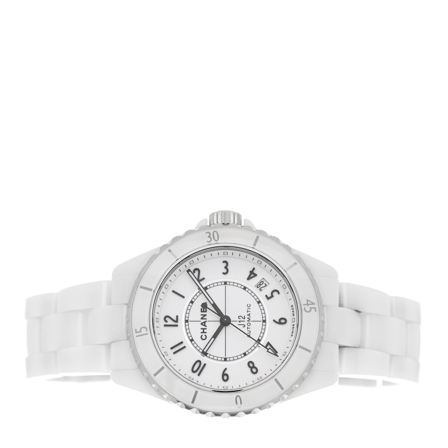 Chanel Stainless Steel Ceramic 38mm J12 Automatic Watch White 2 of 5