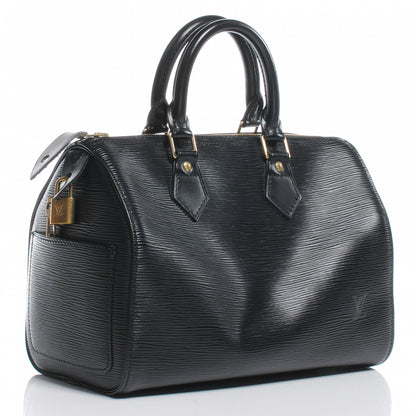 Louis Vuitton Epi Speedy 25 Black 3 of 7