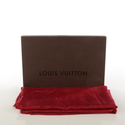 Louis Vuitton Silk Wool Monogram Shawl Pomme D'Amour 4 of 6