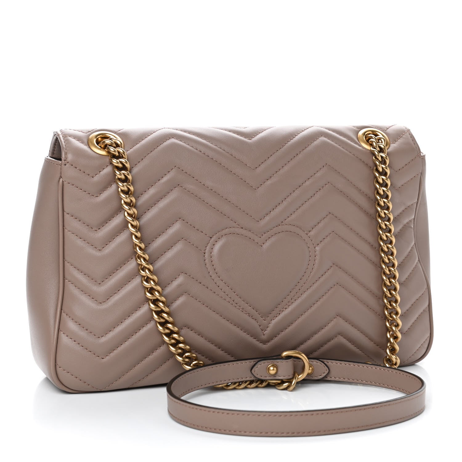 Gucci Calfskin Matelasse Medium GG Marmont Shoulder Bag Porcelain Rose 2 of 5
