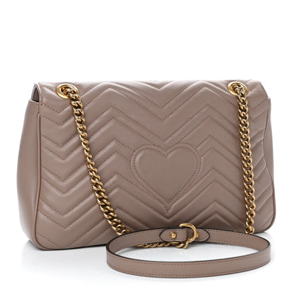 Gucci Calfskin Matelasse Medium GG Marmont Shoulder Bag Porcelain Rose 2 of 5