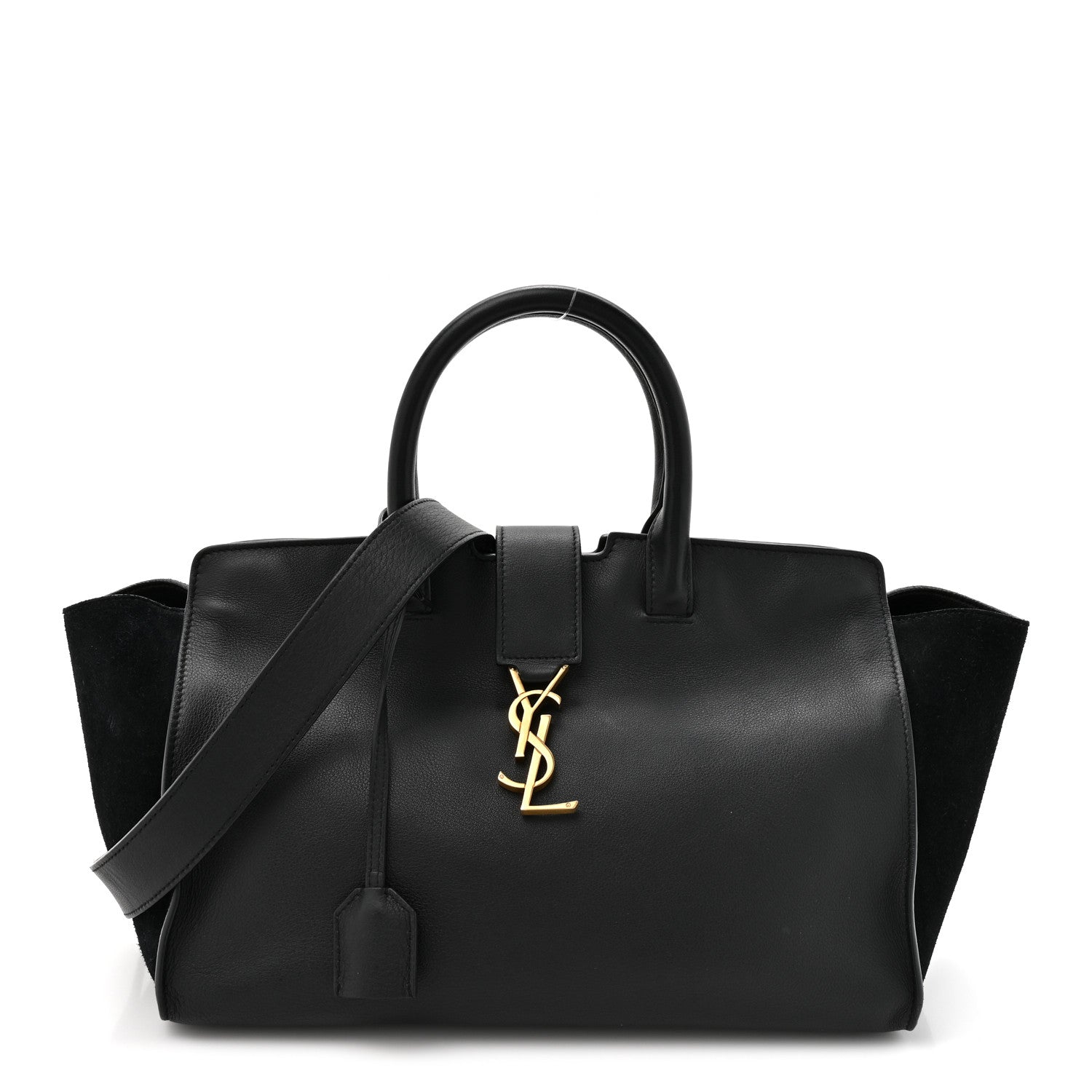 Saint Laurent Calfskin Suede Small Monogram Downtown Cabas Black 1 of 10