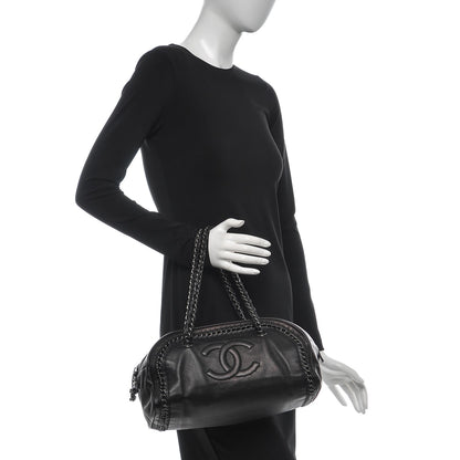 Chanel Deerskin Medium Luxe Ligne Bowler Black 2 of 7