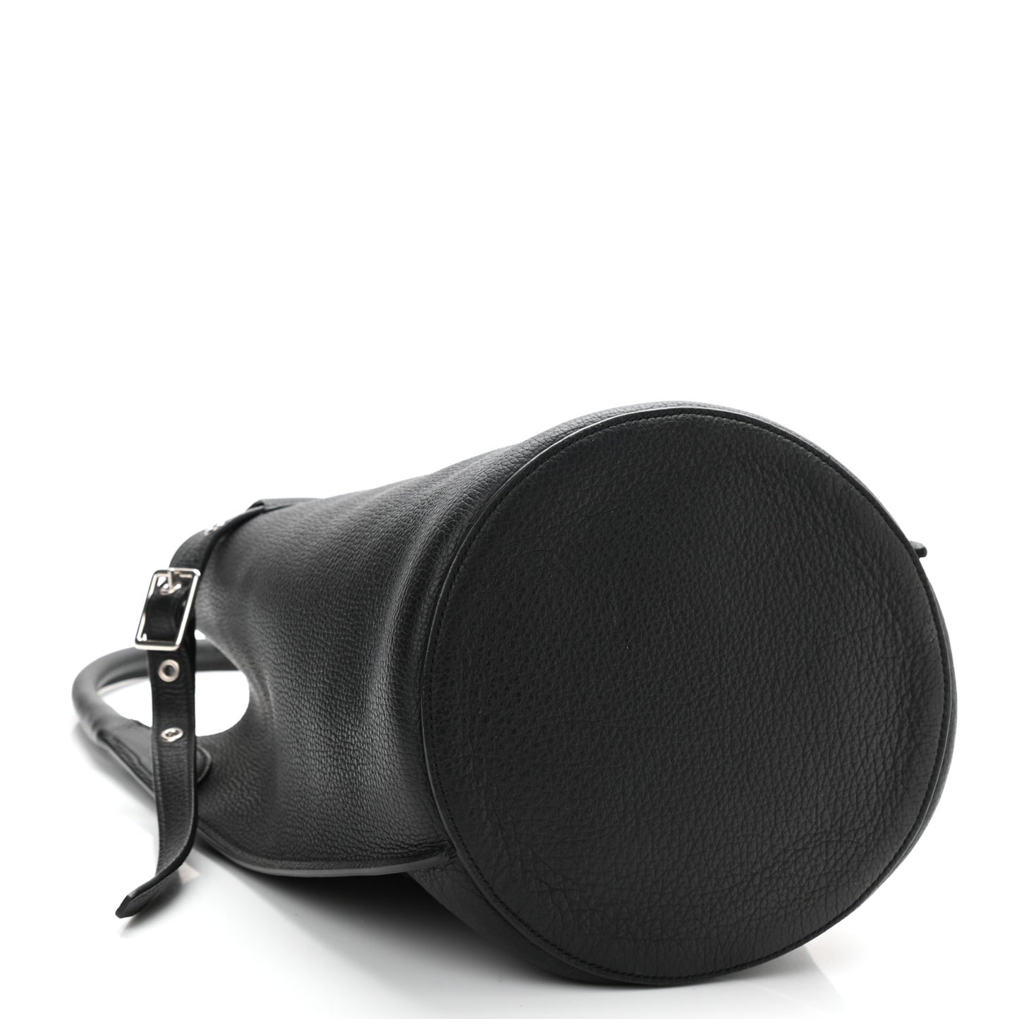 Supple Grained Calfskin Big Bag Bucket Black