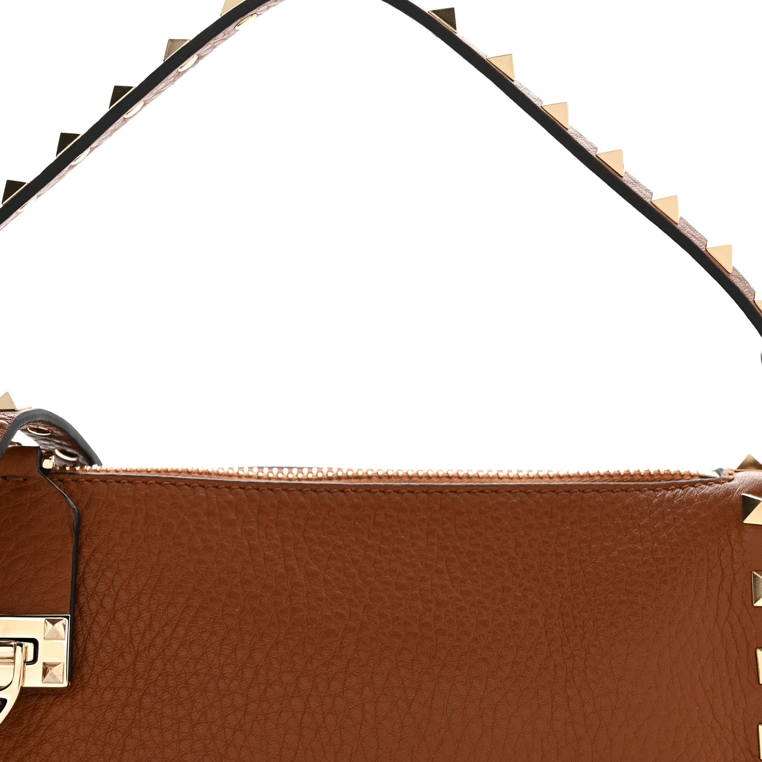 Valentino Garavani Pebbled Calfskin Small Rockstud Flip Lock Shoulder Bag Selleria 8 of 10