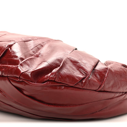 Chanel Glazed Calfskin Twisted Hobo Red 9 of 9