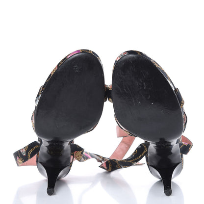 Gucci Satin Techno Charms Sandals 8.5 Black 5 of 13