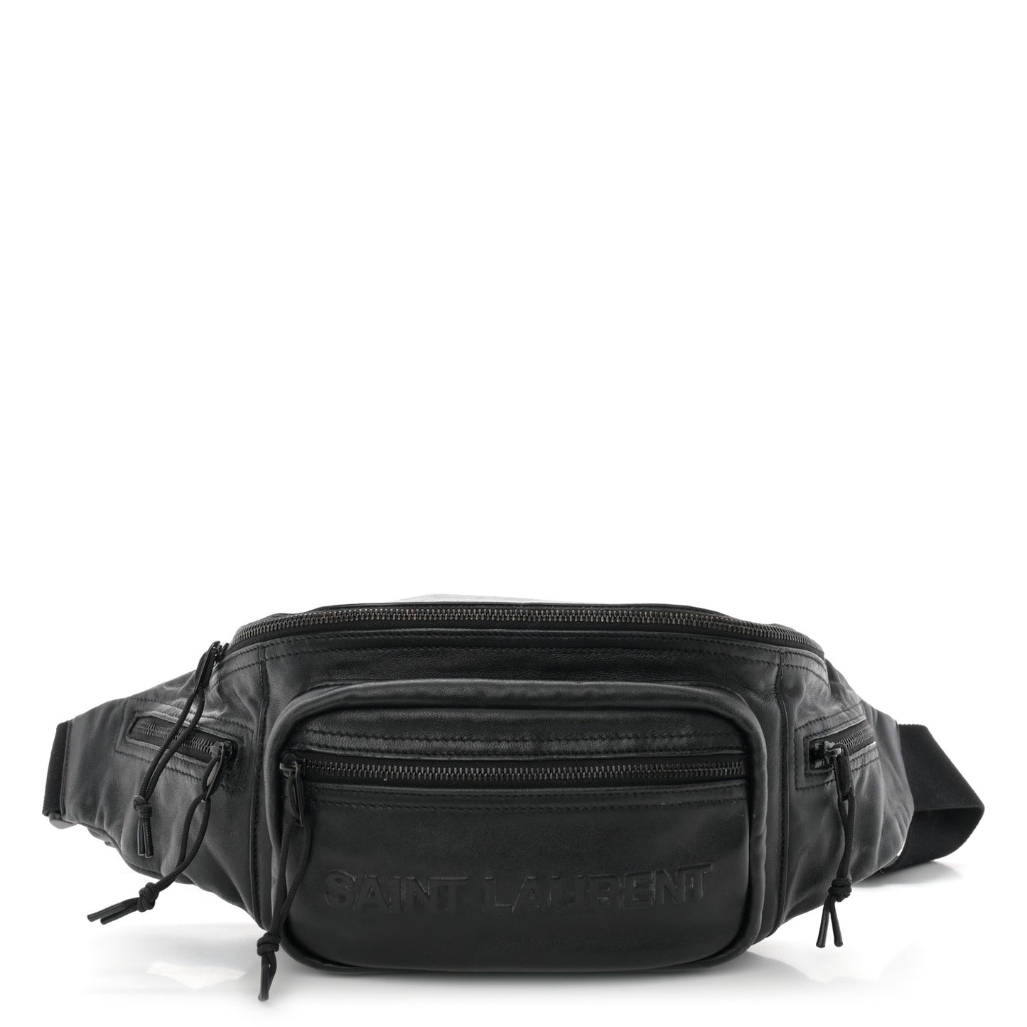 Lambskin Logo Ripstop Body Belt Bag Black