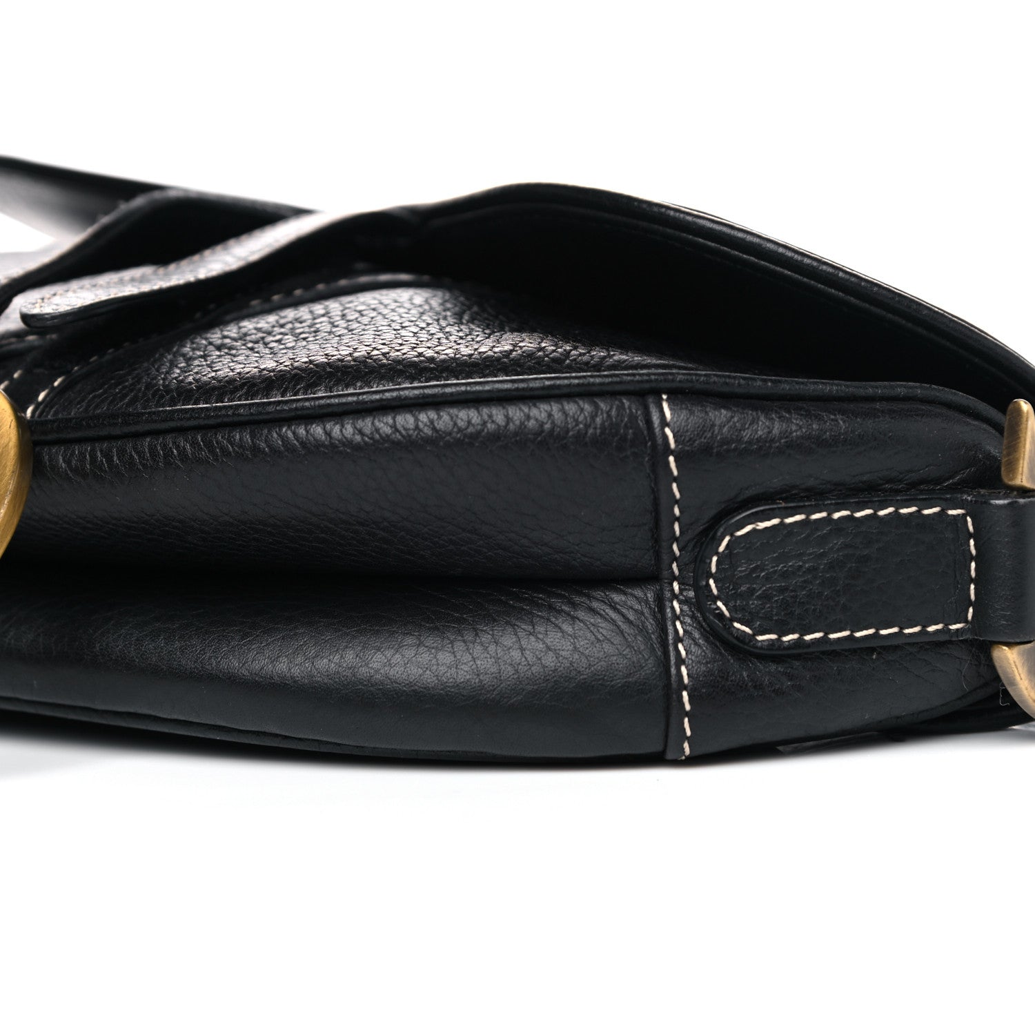 Christian Dior Calfskin Saddle Bag Black 10 of 13